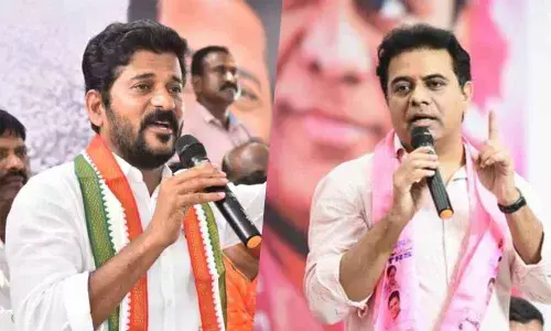 It appears KTR Vs Revanth in Hyd-RR-MBNR poll battle