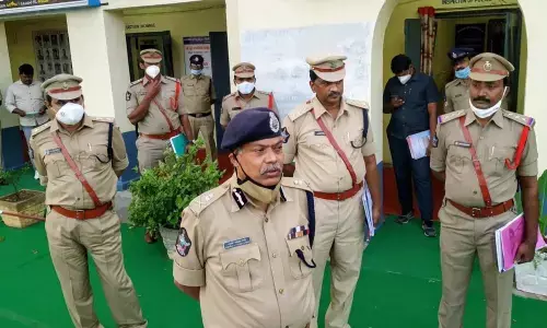 Railways DGP Ch Tirumala Rao inspecting Ongole railway station on Tuesday