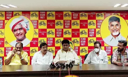 TDP leader and former MLA Jaleel Khan addressing the media in Vijayawada on Wednesday