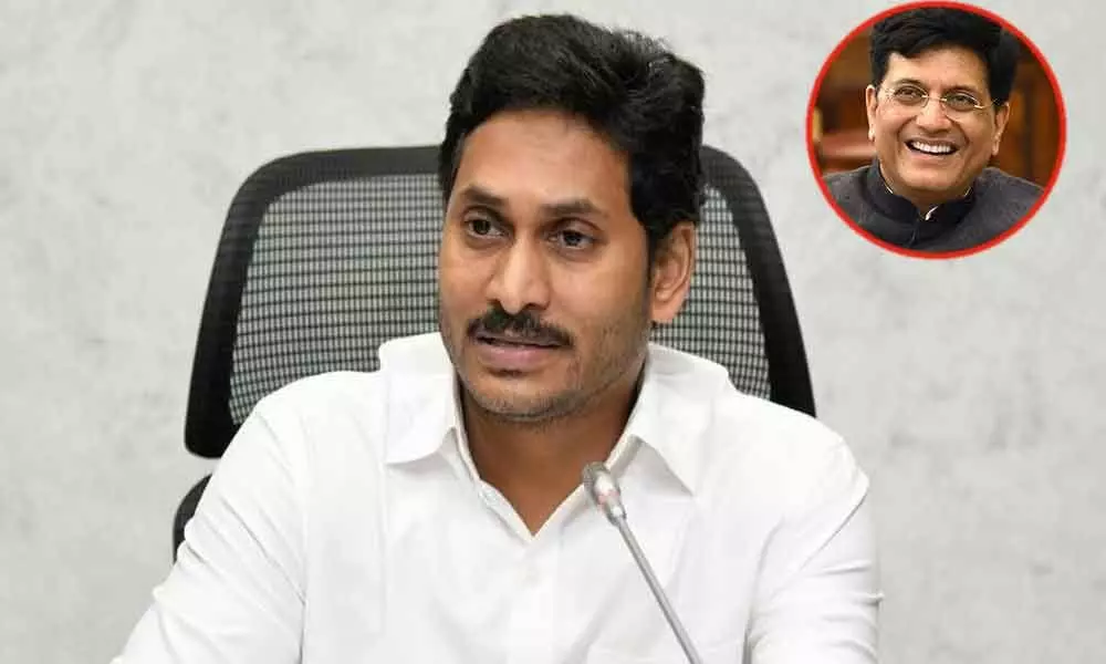 AP CM YS Jagan Mohan Reddy has wrote the letter to the Railway Minister Piyush Goyal