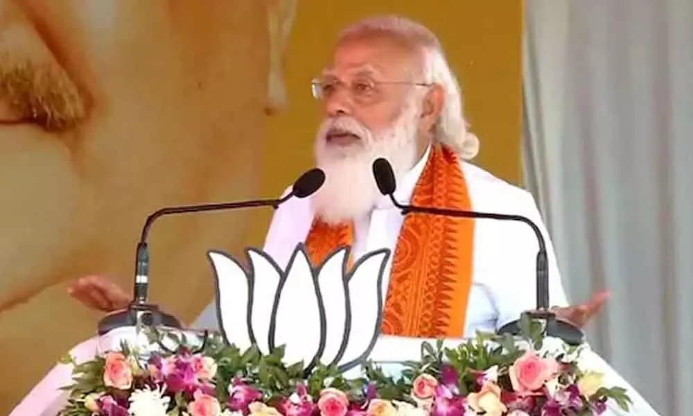 Prime Minister Narendra Modi launched several key projects in Puducherry on Thursday, just days after a Congress government collapsed in the state.