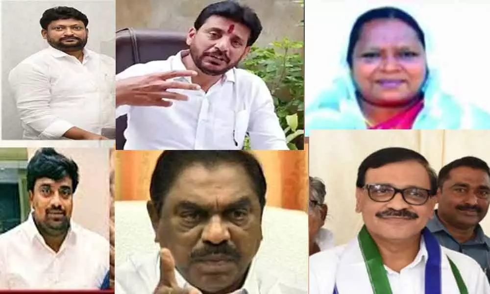 Challa Bhagiratha Reddy, Balli Kalyana Chakravarthi, C. Ramachandraiah, Mohammad Iqbal, Duvvada Srinivas‌, Karimunnisa six MLC seats in the forthcoming elections under MLA quota in the state