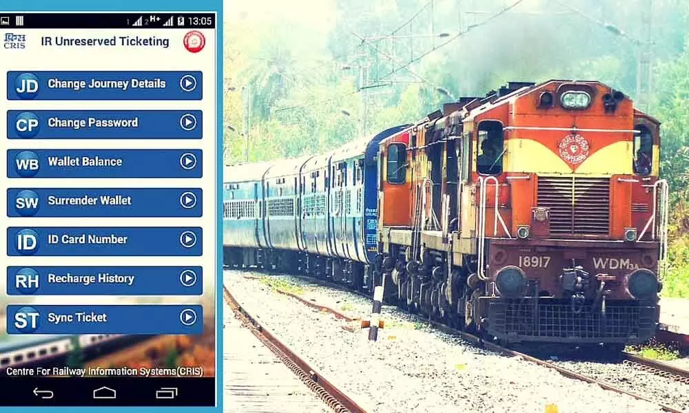 Unreserved railway tickets available on app for non-urban sections