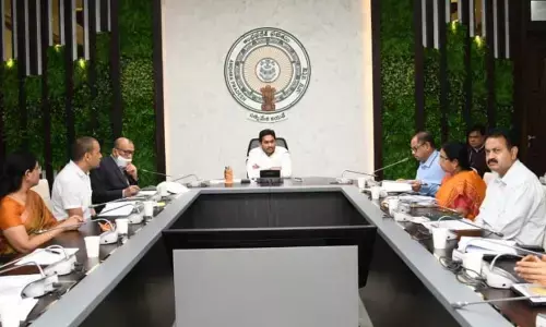 Chief Minister Y S Jagan Mohan Reddy holding a preparatory meeting with officials concerned to discuss the agenda to be covered in the forthcoming 29th Southern Zonal Council meeting, scheduled to be held on March 4 in Tirupati