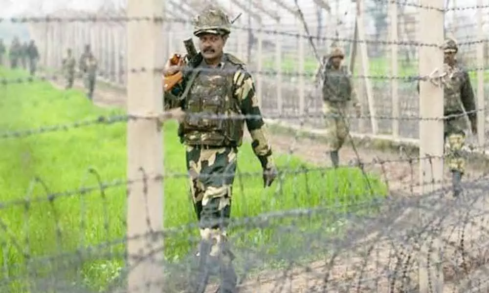 Indian Security Personnel Along Loc in J&K