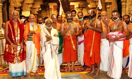 Tridandi Pontiff Offers Prayers At Srivari Temple