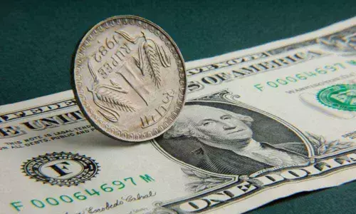 Rupee dives 104 paise against $