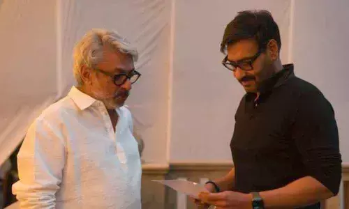 Sanjay Leela Bhansali Welcomes Ajay Devgn To The Sets Of ‘Gangubai Kathiawadi’