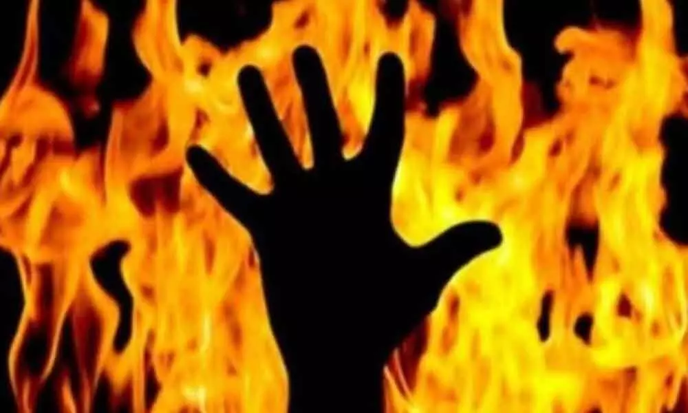 Woman burnt alive in a fire accident