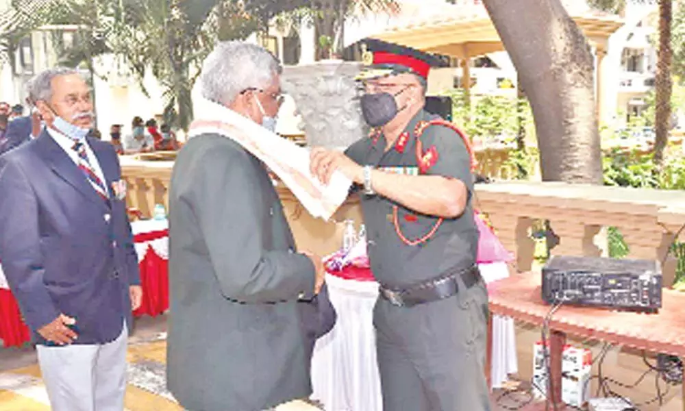 War veteran honoured over Victory Flame