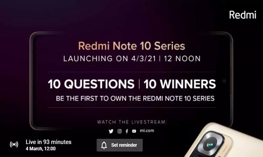 Redmi Note 10 Series to Launch Today at 12 pm IST: Watch it live