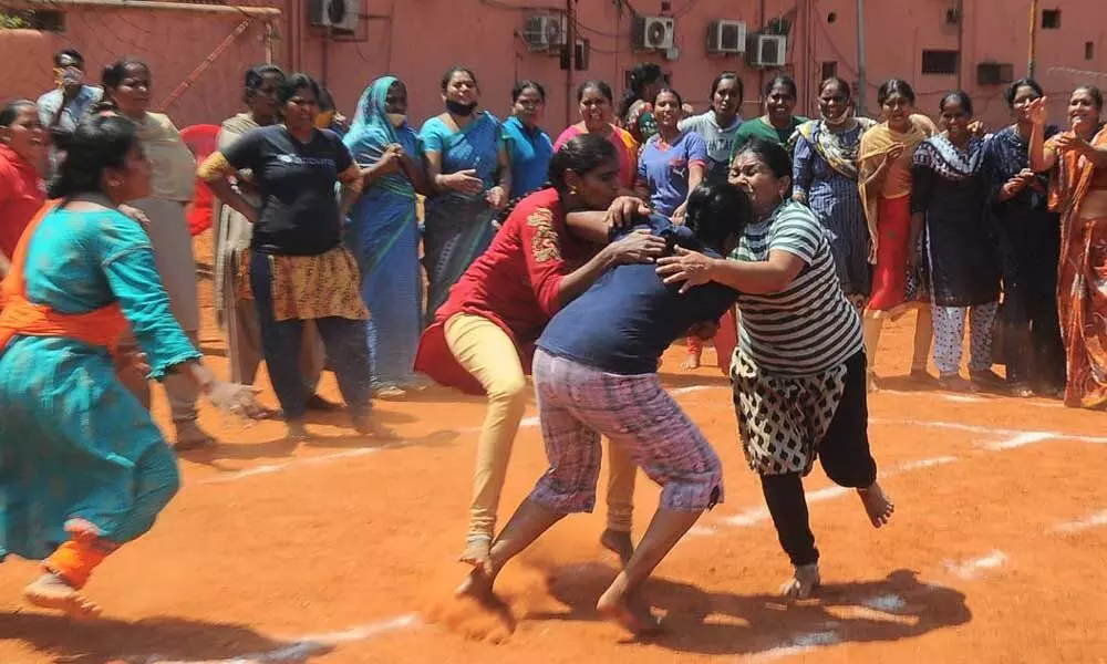 Women taking part in the competitions