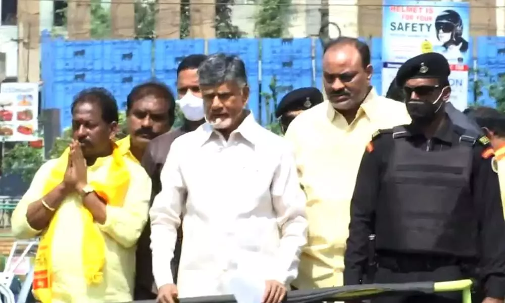 Naidu slams CM for not meeting Ukku protestors during latters visit to city