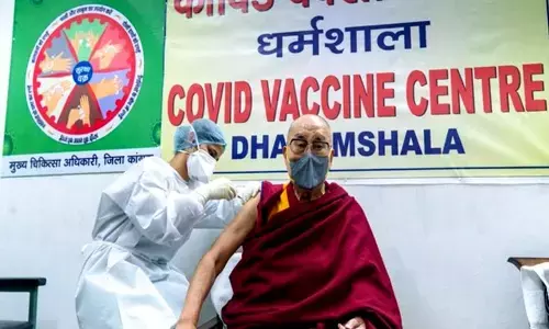 Dalai Lama takes first dose, appeals to get Covid-19 jab