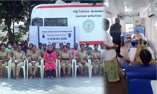 Blood donation camp organised  at St Theresa College