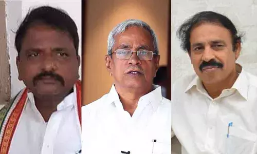 Sake Sailajanath(Left); P Madhu(Middle); K Ramakrishna(Right)