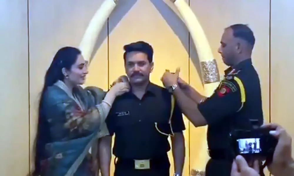 Anurag Thakur, Minister of state and finance Promoted to captain rank in Territorial Army