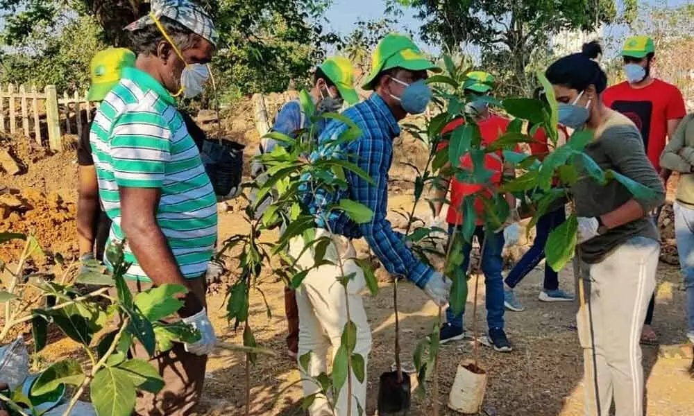 Green Peace India, IRSDCL take up plantation drive at KSR railway station