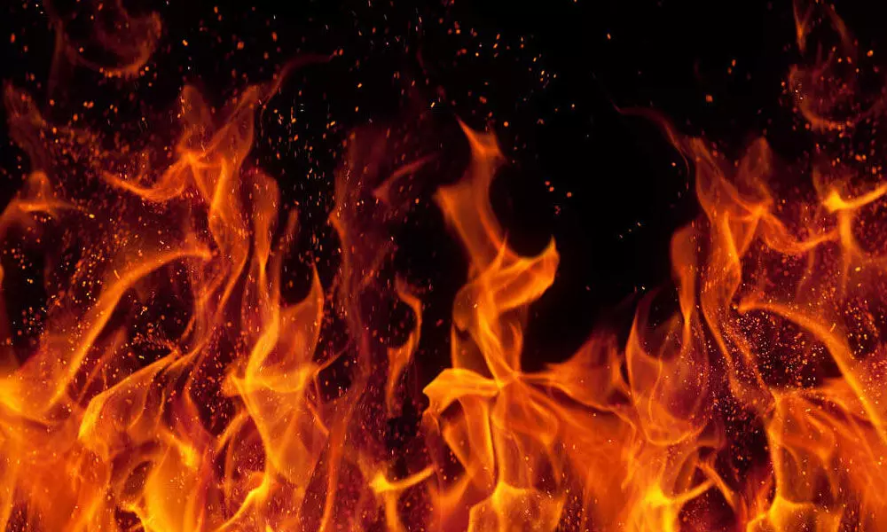 Two burnt alive and six injured after a fire broke out in tyke industry in Kakinada