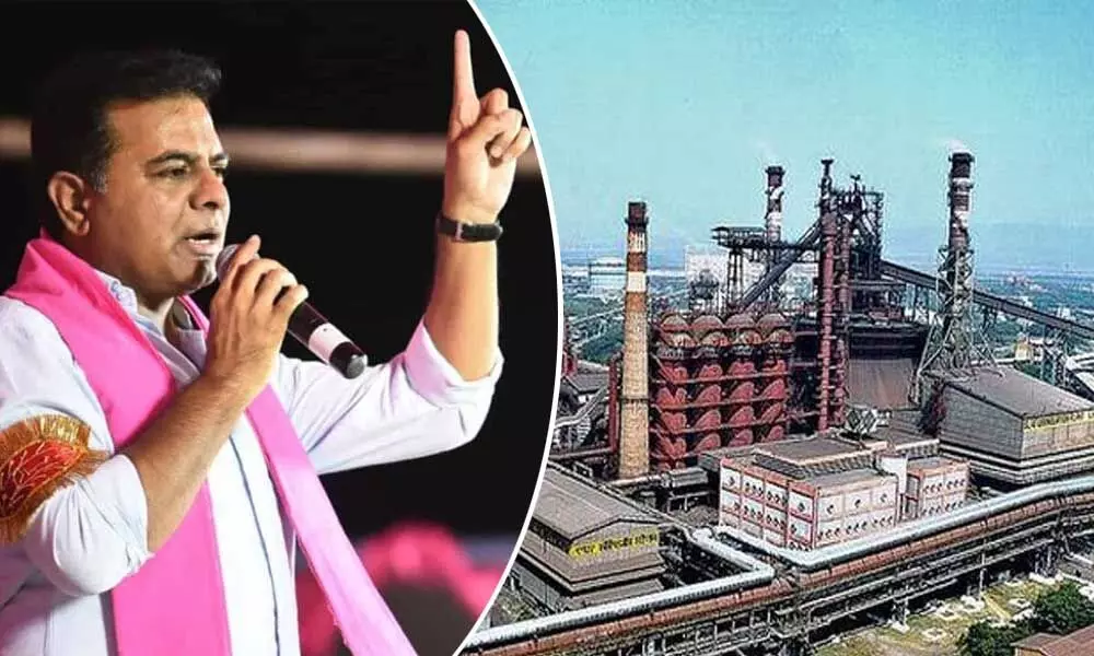 KTR lashes out at centre on privatisation of Visakha steel plant
