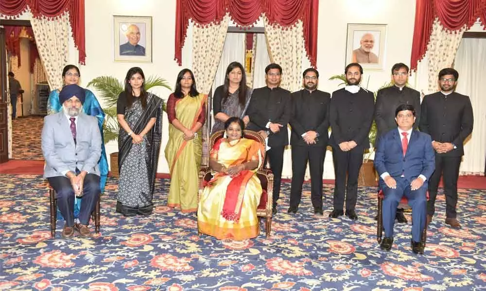 Telangana Governor Tamilisai Soundararajan has advised young IAS officer trainees to connect more with people