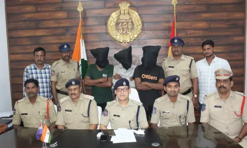 SP Sunil Dutt speaking to the media in Kothagudem on Friday