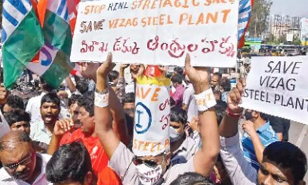 Andhra Pradesh: Vizag steel plant protestors hold 5k Padayatra against disinvestment of VSP