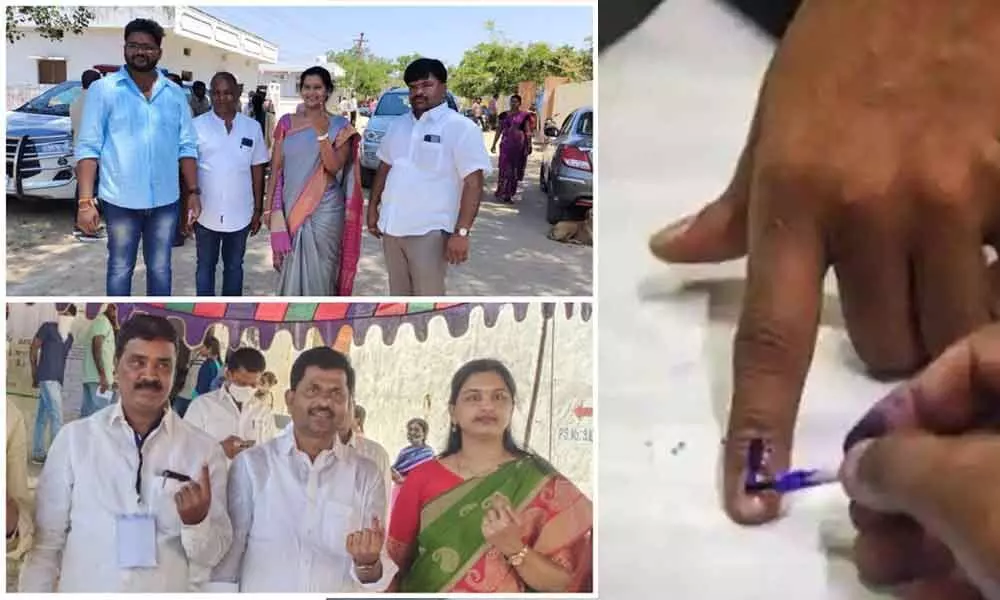 Political leaders cast their vote