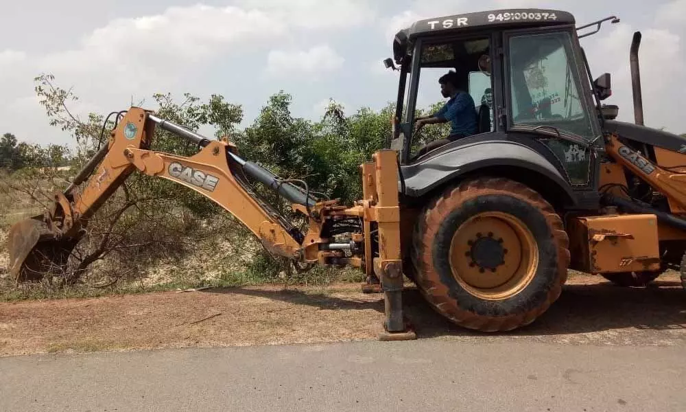 Land reclamation works being taken up in Chillakur mandal as part of the Kriscity project