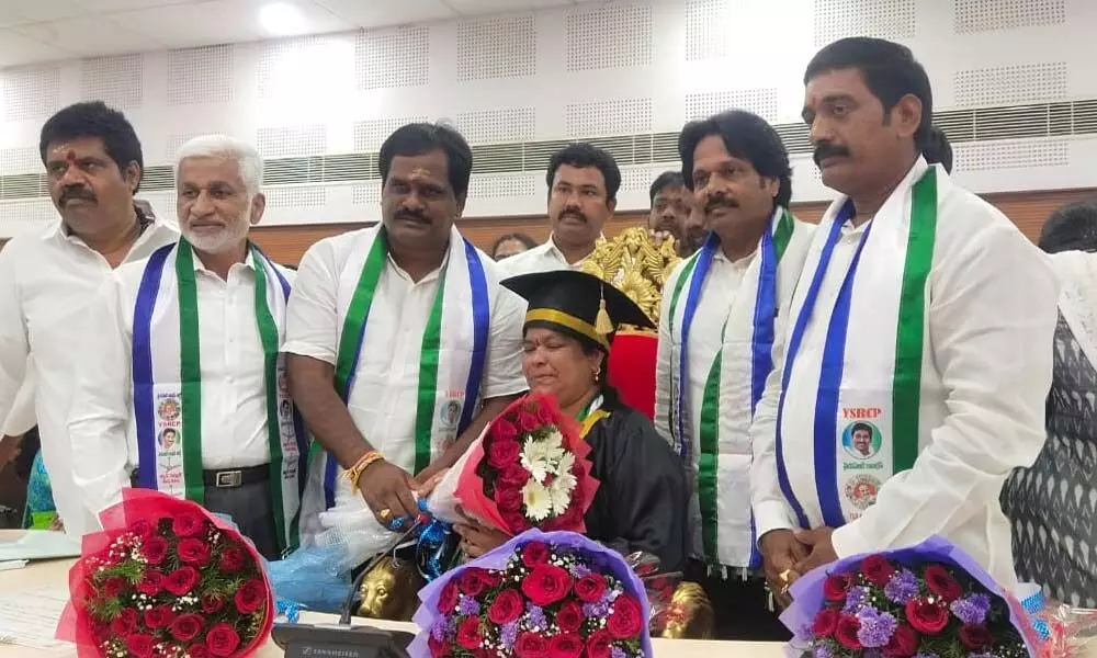 Golagani Venkata Hari Kumari elected as Mayor of Visakhapatnam Municipal Corporation