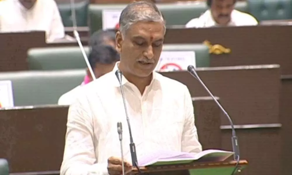 Finance Minister Harish Rao presented the budget in the assembly for the financial year 2020-21