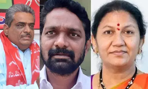 Thakkallapally Srinivas Rao (CPI), Tirunahari Seshu, economics faculty, Kakatiya University and Rao Padma (BJP)