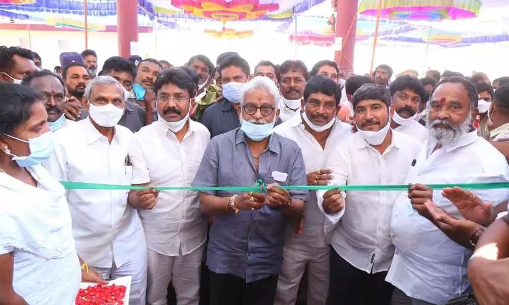 TTD Chairman Y V Subba Reddy inaugurating a mega screening and medical camp organised by BIRRD in Markapur on Saturday