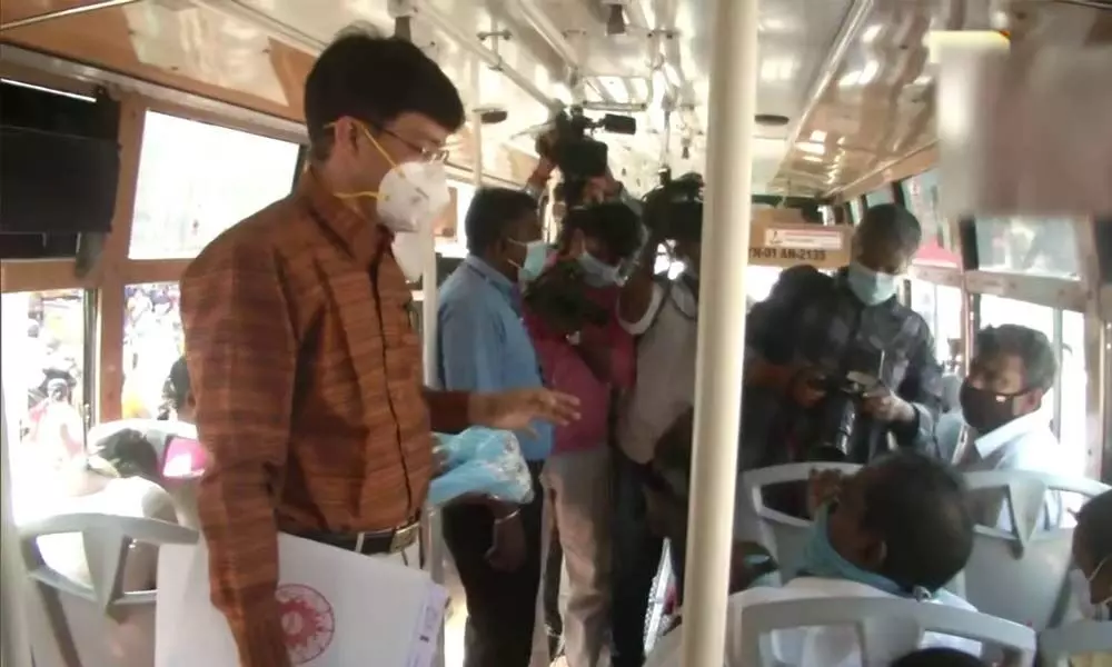 Tamil Nadu Health Secretary J Radhakrishnan on Monday inspected fever camps, visited a bus station and urged people to observe COVID-19 appropriate behaviour in Chennai.