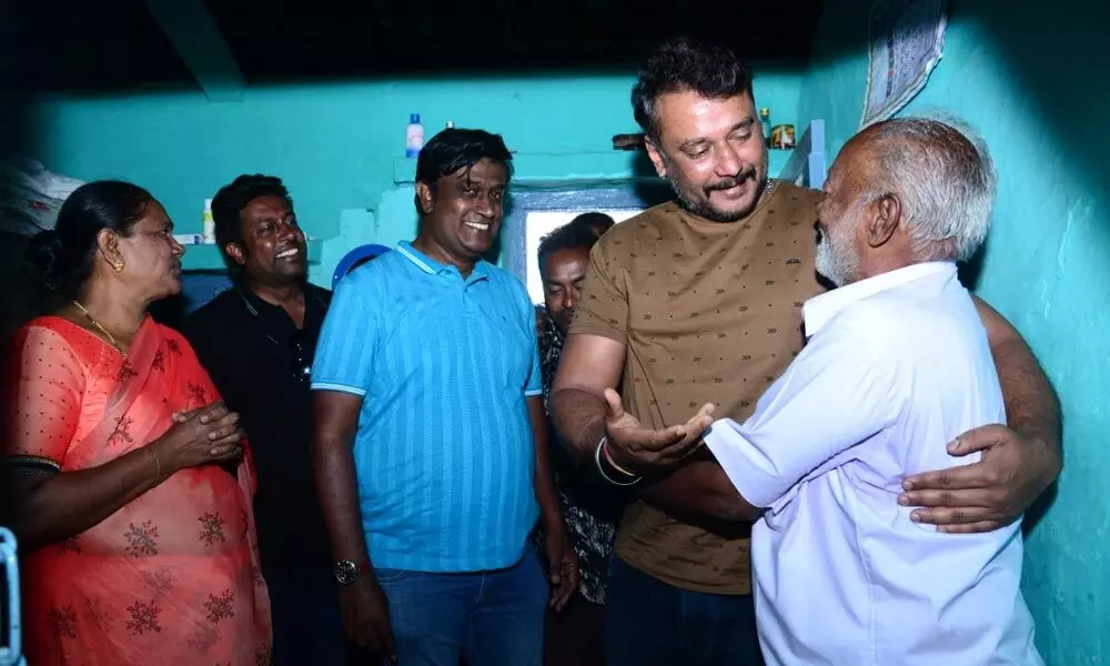 Fans Brand Darshan Simple Samrat After Actor Visits Bus Drivers House