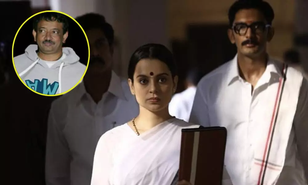 RGV Hails Kangana On Thalaivi Trailer