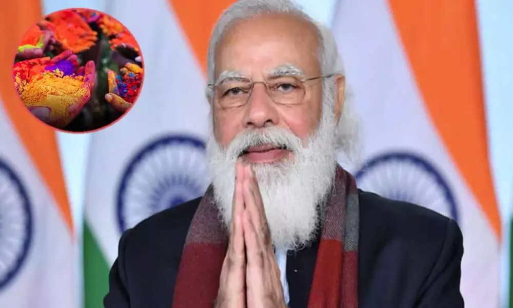 Prime Minister Narendra Modi on Monday extended greetings to countrymen on the auspicious occasion of Holi and wished that the festival infuses new vigour and energy in the lives of people.