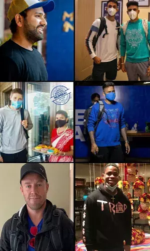 Rohit, Hardik, Morgan, other stars join their teams IPL teams - See photos