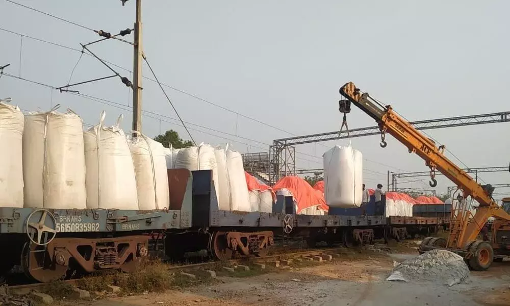 Fly ash loaded in rakes