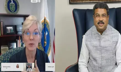 Petroleum Minister Dharmendra Pradhan and US Secretary of Energy, Jennifer Granholm