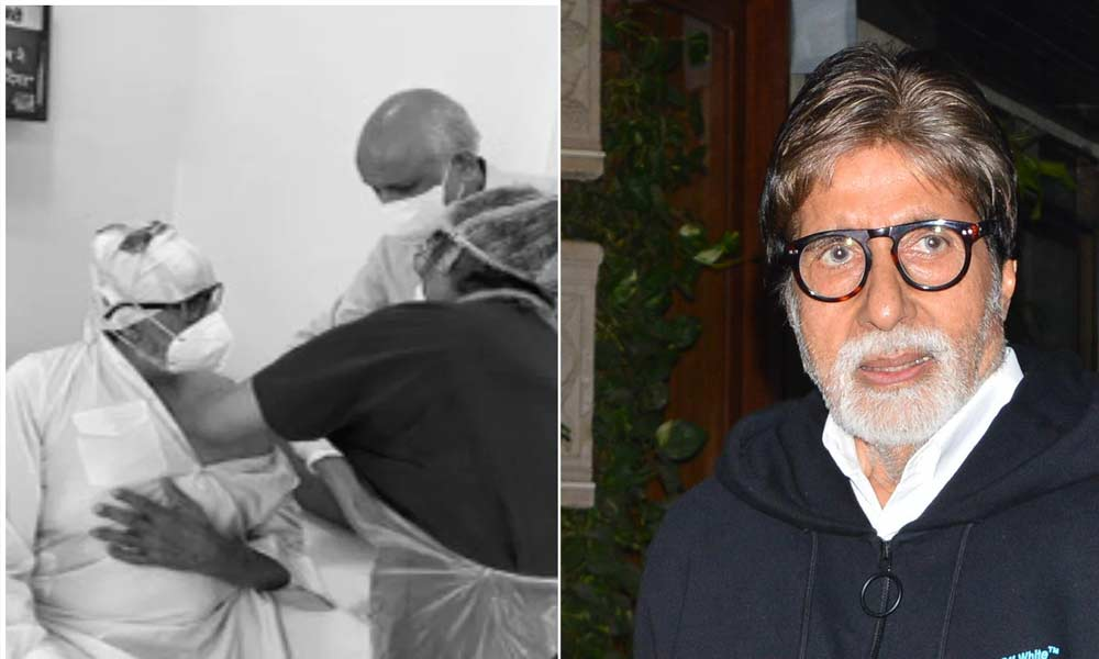 Amitabh Bachchan receives COVID-19 vaccine