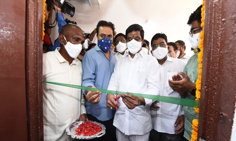 Municipal Administration and Urban Development minister KT Rama Rao on Friday inaugurated double bedroom houses at Tekulapalli mandal of Khammam district.