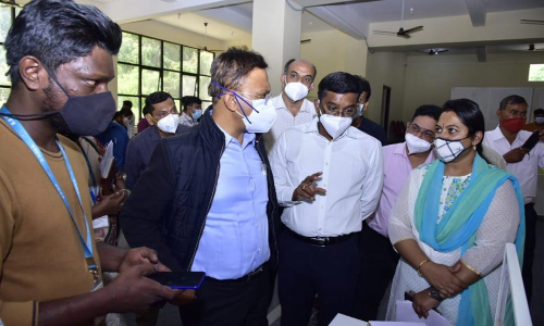 A day after taking charge as BBMP Commissioner, Gaurav Gupta visited the Ulsoor Primary Health Center in Bengaluru on Friday for an inspection to see if the COVID link tracking management is adequately covered by the civic body