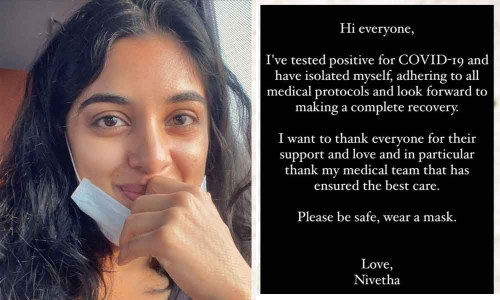 Vakeel Saab Actress Nivetha Thomas gets Tested Positive For Covid-19