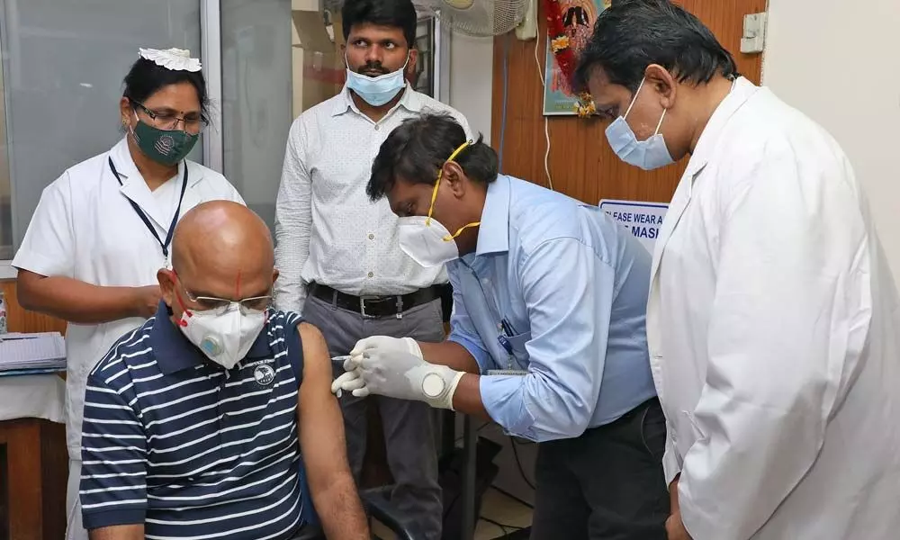 TTD EO Dr K S Jawahar Reddy taking jab at Central Hospital in Tirupati on Saturday