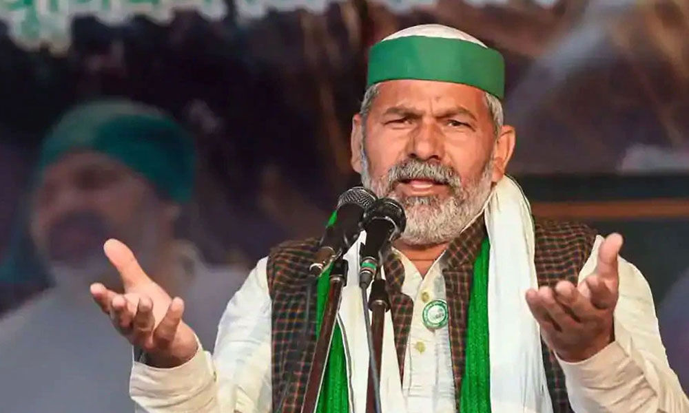 Rakesh Tikait blames Modi government for barricading