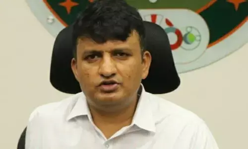 Municipal Commissioner P S Girisha addressing media in Tirupati on Saturday Municipal Commissioner P S Girisha addressing media in Tirupati on Saturday