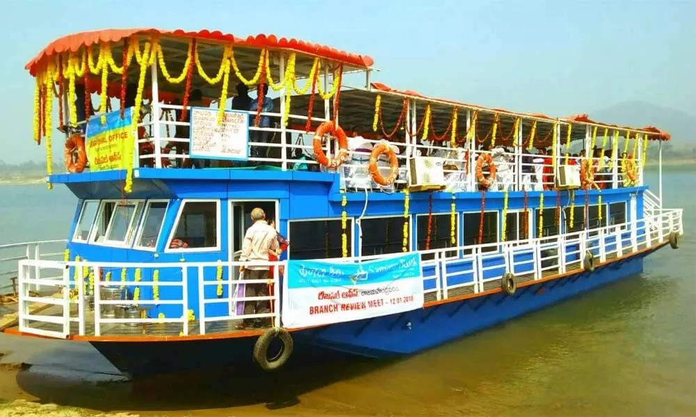 Tourism boat cruise for Papikondalu in river Godavari