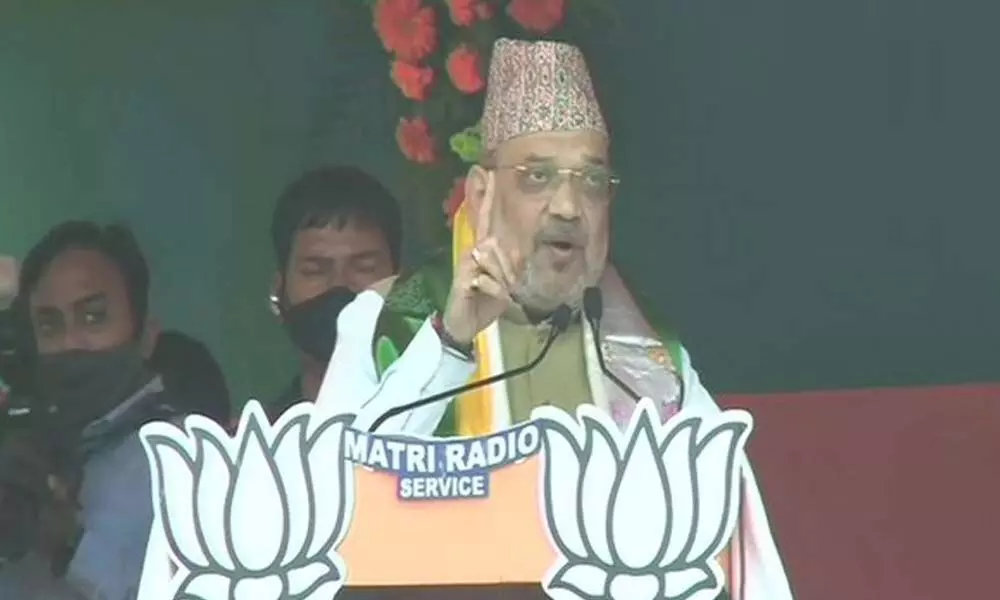 Union Home Minister Amit Shah Addressing a public meeting in Darjeeling