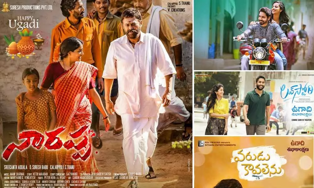 Happy Ugadi: Makers Unveil New Posters From Narappa, Love Story, Varudu Kavalenu And Tuck Jagadish Movies